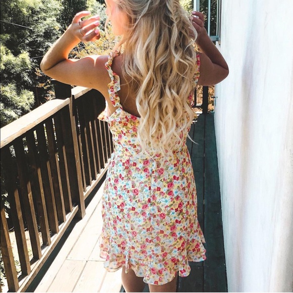 Yellow Floral Sundress - Picture 1 of 2